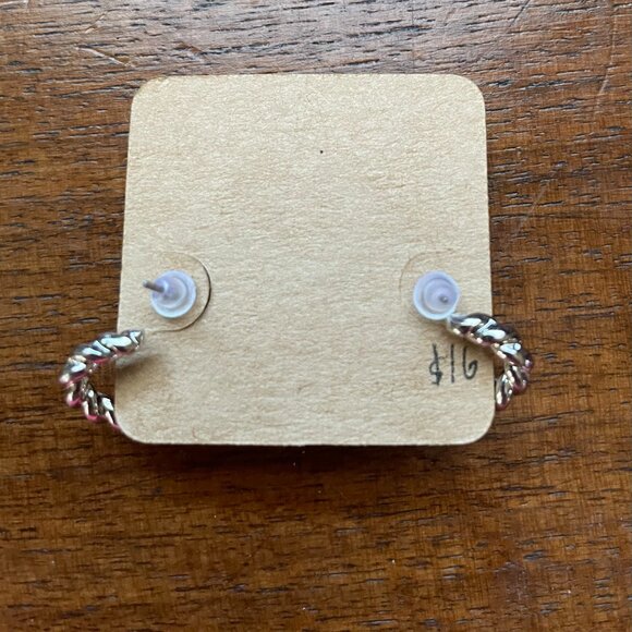 Bundle 3 pairs for $12. Paperdoll Boutique Silver Tone Heart Earrings - Picture 2 of 3